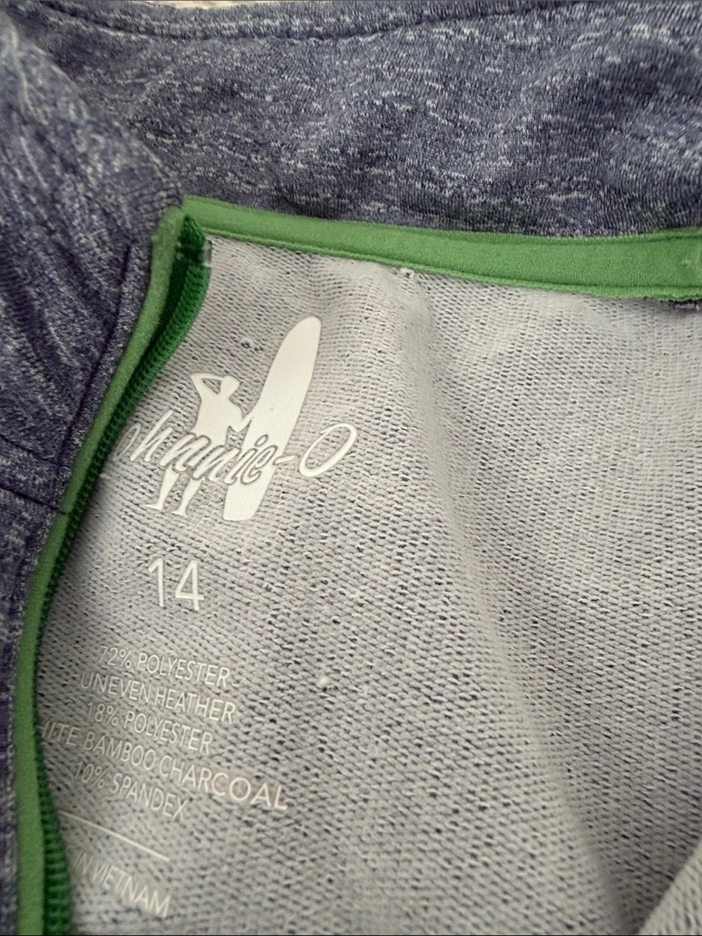 Youth Johnnie O Heather Blue Quarter-Zip Pullover